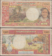 FRENCH POLYNESIA · TAHITI - 1000 Francs ND (1985) P# 27d - Edelweiss Coins - Papeete (Frans-Polynesië 1914-1985)