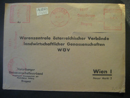 Österreich 1952- Freistempel Auf Geschäftsbrief Gelaufen Von Bregenz Nach Wien - Maschinenstempel (EMA)