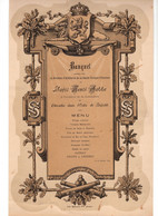 1 Carte Menu Banquet Au Major Henri Sabbe Nomination  Dans L'Ordre De Léopold  1880  Lith. Ratinckx Fr. - Porzellan