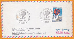 1971 - Enveloppe Par Avion Paris - Boguszow, Pologne - Centenaire De La Poste Par Ballons Montés - 1960-.... Covers & Documents