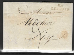 Voorloper 1810 Verstuurd Van Louvin Naar Liège - 1794-1814 (Franse Tijd)