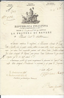 REPUBBLICA CISALPINA Revere 4 Complem. Anno 9 ( 21.9.1801 ) Pretura Al Tribunale Criminale Di Mantova - Documents Historiques