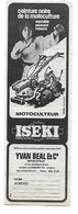 PUB AGRICOLE 1977 63 Puy De Dôme CLERMONT-FERRAND Motoculteur Iseki Yvan Beal Karaté - Advertising