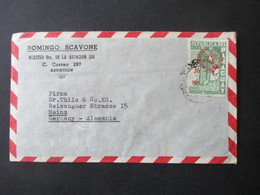 Paraguay 1959 Flugpostmarke Nr. 824 EF Luftpostbrief Domingo Scavone Asuncion Nach Mainz Gesendet - Paraguay