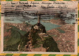 BRASIL / 1961 FOR NICE FRANCE  / VIA AEREA / AIR MAIL / PICTURE ON BACK / NICE STAMPS - Briefe U. Dokumente