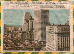 BRASIL / 1961 FOR NICE FRANCE  / VIA AEREA / AIR MAIL / PICTURE ON BACK / NICE STAMPS - Lettres & Documents