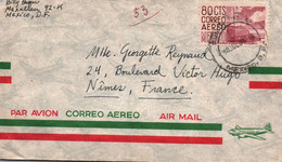 MEXIQUE / LETTRE POUR LA FRANCE 1953 - Mexico