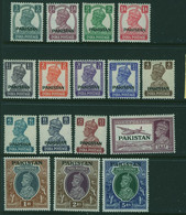 PAKISTAN 1947 KGVI Mounted Mint Set To 5r SG 1-16 - Pakistán