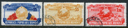 ROMANIA 1957 Anniversary Of Republic Used.  Michel 1694-96 - Used Stamps