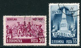 ROMANIA 1957 Bobilna Peasant Revolt Used.  Michel 1681-82 - Used Stamps