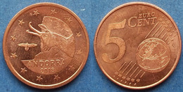 ANDORRA - 5 Euro Cents 2018 "antelope & Eagle" KM# 522 - Edelweiss Coins - Andorra