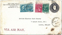 71739 - USA - POSTAL HISTORY - Added Franking On STATIONERY COVER To UK - 1921-40