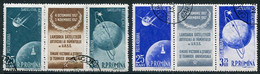 ROMANIA 1957 Launch Of First Earth Satellites Strips Used.  Michel 1677-80 - Usati