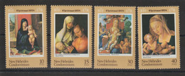 Nouvelle Hébrides Légende Anglaise 1978 Peinture Noel 545-548, 4 Val ** MNH - Nuevos