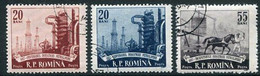 ROMANIA 1957 Centenary Of Oil Industry Used.  Michel 1671-73 - Usado