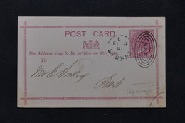 NEW SOUTH WALES - Entier Postal Type Victoria De Sydney En 1881 Avec Repiquage Au Verso - L 80119 - Briefe U. Dokumente