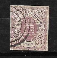 Luxembourg  N° 9 Oblitéré B/TB             - 1859-1880 Stemmi