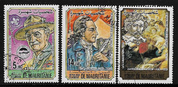 REPUBLIQUE ISLAMIQUE DE MAURITANIE - 1984 - 4 VALORI OBLITERATI - PERSONAGGI CELEBRI - IN BUONE CONDIZIONI. - Mauritanie (1960-...)