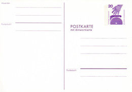 BRD, PP 091 A2/001,  Unfall 20/0, Postkarte Mit Antwort - Privatpostkarten - Ungebraucht