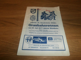 Speedway Osnabrück 10.07.1977 , Grasbahn , Grasbahnrennen , Programmheft / Programm / Rennprogramm , Program !!! - Motos