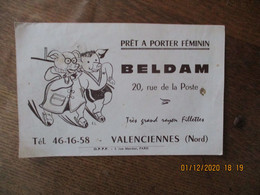 VALENCIENNES BELDAM PRÊT A PORTER FEMININ 20 RUE DE LA POSTE BUVARD - Textile & Vestimentaire