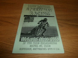 Speedway Paris / Ontario , 19.09.1999 , Canada , Programmheft / Programm / Rennprogramm , Program !!! - Motor Bikes
