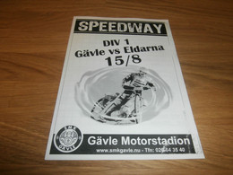 Speedway , Gävle - Eldarna , 15.08. , Programmheft / Programm / Rennprogramm , Program !!! - Motorfietsen