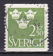Sweden, 1961, Three Crowns, 2.50kr, USED - Used Stamps