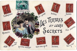 Carte Fantaisie Les Timbres Et Leurs Secrets - Other & Unclassified