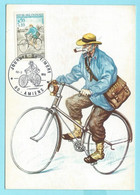 2267 - FRANKRIJK - FRANCE - POSTBODE OP FIETS - JOURNEE DU TIMBRE 1972 - Poste & Facteurs