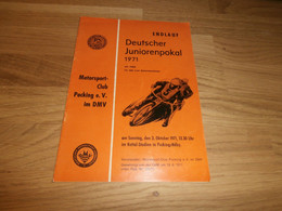 Speedway Pocking , 3.10.1971 , Sandbahn , Programmheft / Programm / Rennprogramm , Program !!! - Motor Bikes