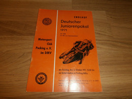 Speedway Pocking , 3.10.1971 , Sandbahn , Programmheft / Programm / Rennprogramm , Program !!! - Motorfietsen