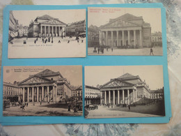 Bruxelles-Lot De 4 Cpa: Théâtre Royal De La Monnaie - Sets And Collections