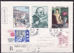 Monaco, 1985, Registered Cover - Briefe U. Dokumente