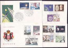 Monaco, 1965, UIT, Complete Set On 4 FDC - Lettres & Documents
