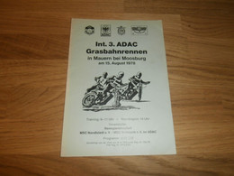 Grasbahnrennen , Mauern B. Moosburg , 15.08.1978 , Speedway , Programmheft / Programm / Rennprogramm , Program !!! - Motorfietsen