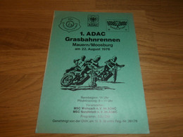 Grasbahnrennen , Mauern B. Moosburg , 22.08.1976 , Wolznach , Programmheft / Programm / Rennprogramm , Program !!! - Motor Bikes