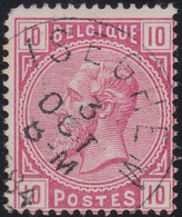 Belgie   .    OBP    .    38     .     O      .       Gebruikt   .   /   .   Oblitéré - 1883 Léopold II