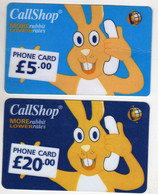 Two Phonecards - Rabbits - Conejos
