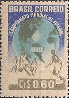 BRAZIL - BRAZIL'50 FIFA WORLD SOCCER CUP (PLAYERS AND GLOBE, Cr$ 0,60) 1950 - MNH - 1950 – Brazil