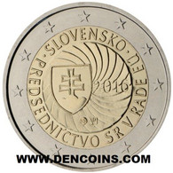 2 Euro ESLOVAQUIA 2016 PRESIDENCIA DEL CONSEJO - SLOVAKIA - NUEF - SIN CIRCULAR - UNC 2€  FROM ROLL - Slowakei