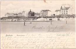 Insel BORKUM Friesland Kaiserstrasse Strand Unterer Theil Belebt 13.8.1904 Gelaufen - Borkum