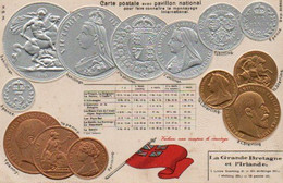 Carte Postale  La Grande Bretagne Et L'Irlande  Gaufrée N'a Pas Circulé - Münzen (Abb.)