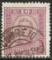 Funchal – 1892 King Carlos 10 Réis Used Stamp - Funchal