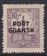 POLAND 1925 Port Gdansk Fi 13 I Mint Hinged (light Crease) - Bezetting