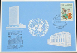 UNO GENF 1985 Mi-Nr. 158 Blaue Karte - Blue Card - Brieven En Documenten