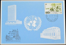 UNO GENF 1987 Mi-Nr. 172 Blaue Karte - Blue Card - Brieven En Documenten