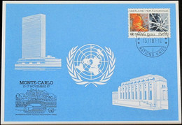 UNO GENF 1987 Mi-Nr. 177 Blaue Karte - Blue Card - Cartas & Documentos