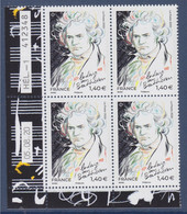 Ludwig Van Beethoven Compositeur Et Pianiste Allemand 4 Timbres Coin De Feuillet Daté 05.08.20 Neuf 1.40€ - 2010-2019