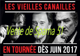 Johnny Hallyday & Les Vieilles Canailles -  Affiche A3 Plastifiée - Plakate & Poster